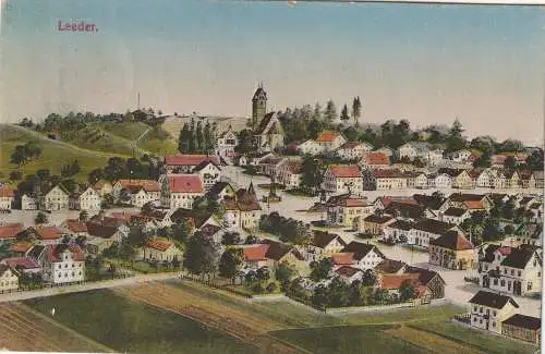 [Ansichtskarte] 8915 FUCHSTAL - LEEDER, Blick über den Ort, 1923. 