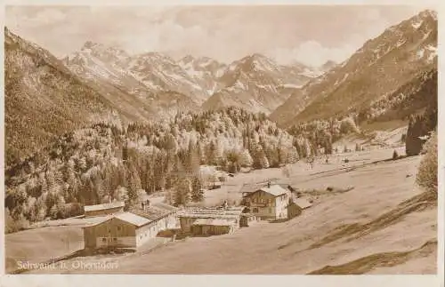 [Ansichtskarte] 8980 OBERSTDORF - SCHWAND, Blick über die Siedlung, 1949. 