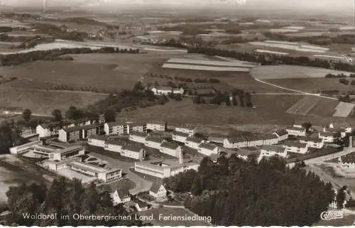 [Ansichtskarte] 5220 WALDBRÖL, Feriensiedlung, Luftaufnahme, 1963, aptierter Stempel. 