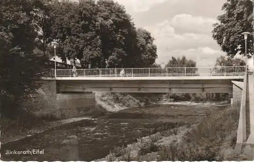 [Ansichtskarte] 5532 JÜNKERATH, Kyllbrücke, Landpoststempel "Gönnersdorf über Gerolstein", 1961. 