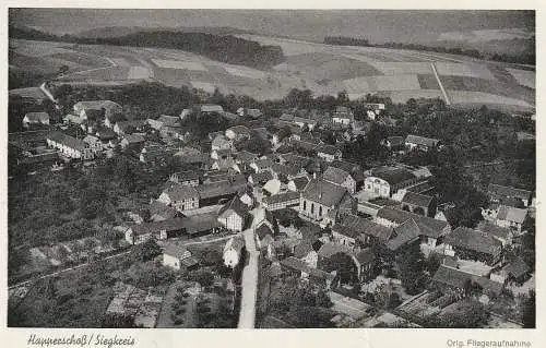 [Ansichtskarte] 5202 HENNEF - HAPPERSCHOSS, Luftaufnahme 50er Jahre. 