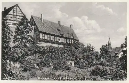 [Ansichtskarte] 4933 BLOMBERG, Burg mit Nelkengarten. 