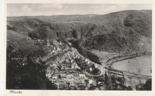 [Ansichtskarte] 5486 ALTENAHR, Blick hoch aus den Bergen, 1951. 