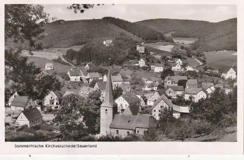 [Ansichtskarte] 5940 LENNESTADT - KIRCHVEISCHEDE, Blick über den Ort. 