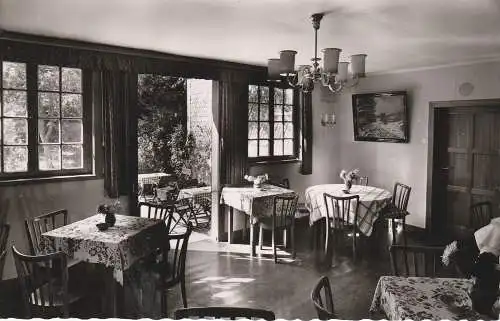 [Ansichtskarte] 3542 WILLINGEN, Hotel / Cafe Stryckhaus, Innenansicht, 1953. 