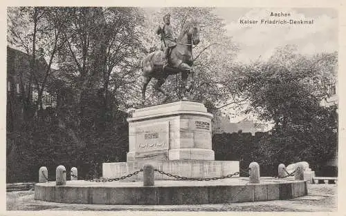 [Ansichtskarte] 5100 AACHEN, Kaiser - Friedrich Denkmal. 