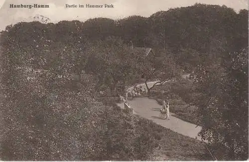 [Ansichtskarte] 2000 HAMBURG - HAMM; Partie im Park, 1930. 