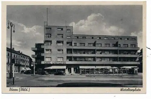 [Ansichtskarte] 5160 DÜREN, Witeltorplatz, Cafe Wirteltor, Oldtimer, Verlag Pohlen. 