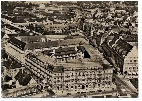 [Ansichtskarte] CH 8000 ZÜRICH ZH, Luftaufnahme Credit Suisse und Umgebung, 1954. 