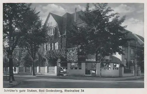 [Ansichtskarte] 5300 BONN - BAD GODESBERG, Schlüter's gute Stube, Rheinallee. 