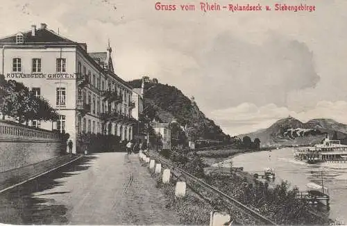 [Ansichtskarte] 5480 REMAGEN - ROLANDSECK, Hotel GROYEN, später Russische Botschaft. 