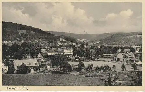 [Ansichtskarte] 5202 HENNEF, Blick auf den Bahnhof, 1951. 