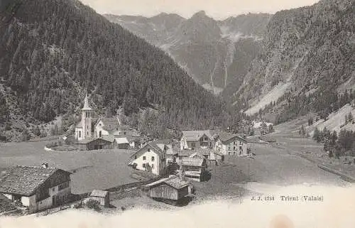 [Ansichtskarte] CH 1929 TRIENT VS, Blick auf das Dorf, ca. 1905. 