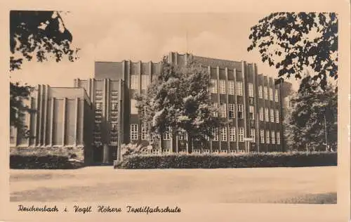 [Ansichtskarte] 0-9800 REICHENBACH, Höhere Textilfachschule, 1954. 