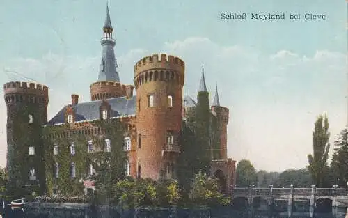 [Ansichtskarte] 4194 BEDBURG - HAU, Schloß Moyland, kl. Eckmangel, Verlag Knipping. 