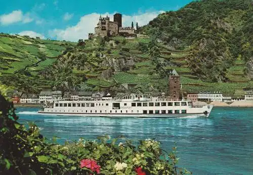 [Ansichtskarte] BINNENSCHIFFE - RHEIN, Köln - Düsseldorfer "FRANKFURT" vor St. Goarshausen. 