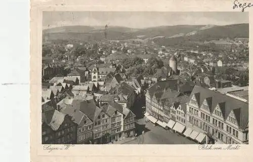 [Ansichtskarte] 5900 SIEGEN, Blick vom Markt, 1932. 