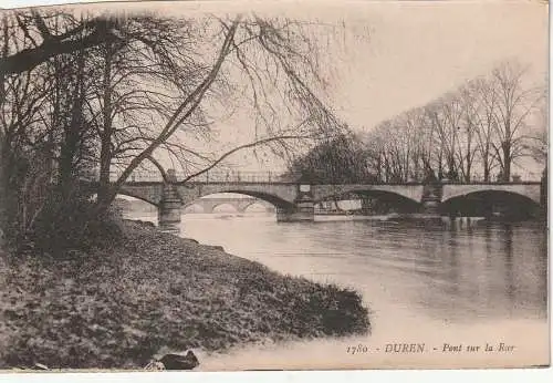 [Ansichtskarte] 5160 DÜREN, Rurbrücke zur Zeit der franz. Besetzung. 