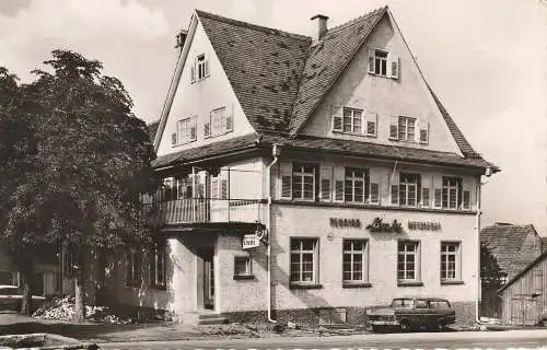 [Ansichtskarte] 7531 NEUHAUSEN - STEINEGG, Gasthof "Zur Linde", OPEL REKORD Kombi. 