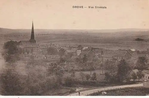 [Ansichtskarte] 5166 KREUZAU - DROVE, Blick über das Dorf, 1928. 