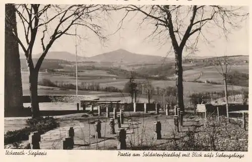 [Ansichtskarte] 5202 HENNEF - UCKERATH, Blick vom Soldatenfriedhof auf das Siebengebirge. 