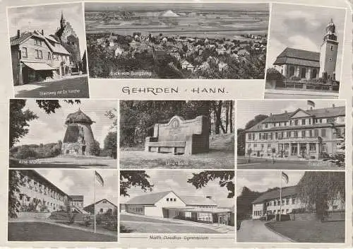 [Ansichtskarte] 3007 GEHRDEN, Steinweg, Alte Mühle, Gymnasium, Franzburg.... 