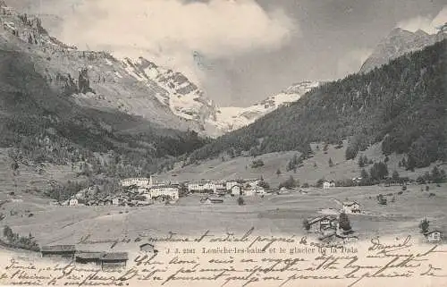 [Ansichtskarte] CH 3954 LEUKERBAD, Blick über den Ort 1903. 