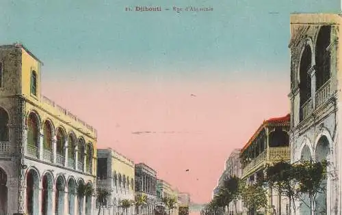 [Ansichtskarte] DJIBOUTI / DSCHIBUTI, Rue d'Abyssinie. 