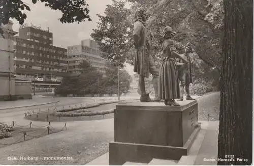 [Ansichtskarte] N 0010 OSLO, Holberg - monument. 