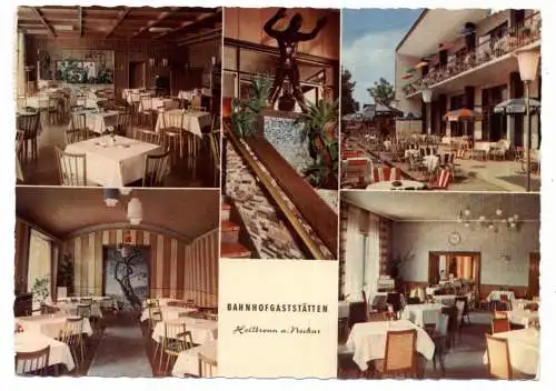 [Ansichtskarte] 7100 HEILBRONN, bahnhofsgaststätten, 1963. 