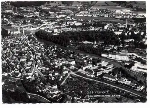 [Ansichtskarte] A 4400 STEYR, Luftaufnahme 1961. 