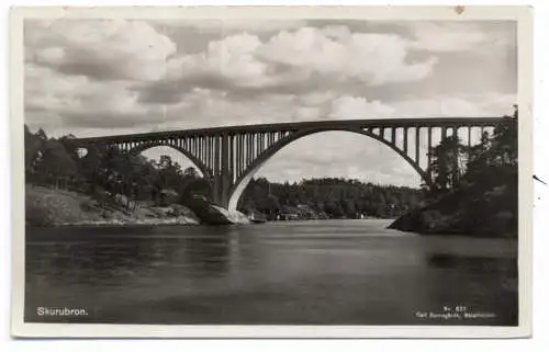 [Ansichtskarte] S 13104 NACKA, Skurubron, 1937. 