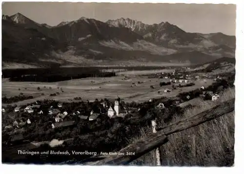 [Ansichtskarte] A 6712 THÜRINGEN & BLUDESCH, Blick von der4 Höhe 1967. 