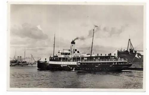 [Ansichtskarte] OSTSEE - FÄHRSCHIFF "HÄLSINGBORG", Schwedischer Landungsstempel für Post aus Dänemark 1937. 