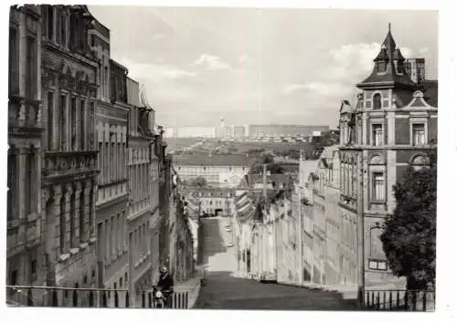 [Ansichtskarte] 0-9612 MEERANE, Blick von der Steilen Wand auf das Neubaugebiet. 