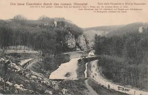 [Ansichtskarte] 5870 HEMER - KLUSENSTEIN, Die neue Eisenbahn durch das Hönnetal, 1912 Verlag Vols. 