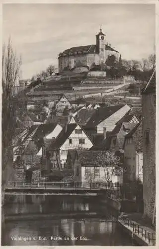 [Ansichtskarte] 7143 VAIHINGEN, Partie an der Enz, 1930. 