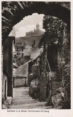 [Ansichtskarte] 5590 COCHEM, Alt - Cochem mit Burg, 1957. 