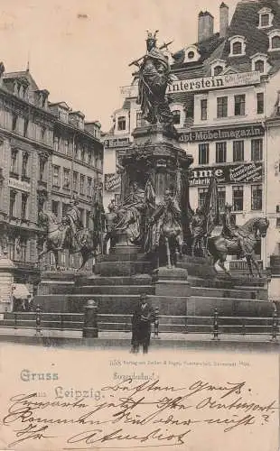 [Ansichtskarte] 0-7000 LEIPZIG, Siegesdenkmal, 1900. 