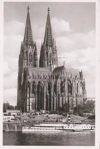 [Ansichtskarte] BINNENSCHIFFE - RHEIN, Köln - Düsseldorfer "ELBERFELD" vor Köln, 1951. 