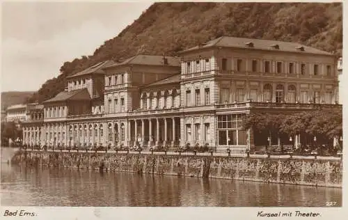 [Ansichtskarte] 5427 BAD EMS, Kursaal mit Theater, Verlag Kratz # 227. 