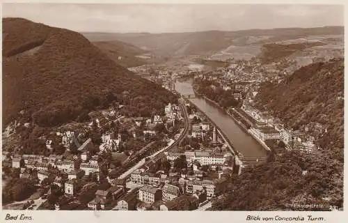 [Ansichtskarte] 5427 BAD EMS, Blick vom Concordia Turm, Verlag Kratz # 23. 