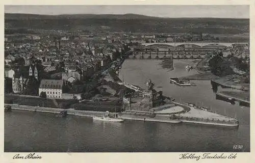 [Ansichtskarte] 5400 KOBLENZ, Deutsches Eck, Verlag Kratz # 1230. 