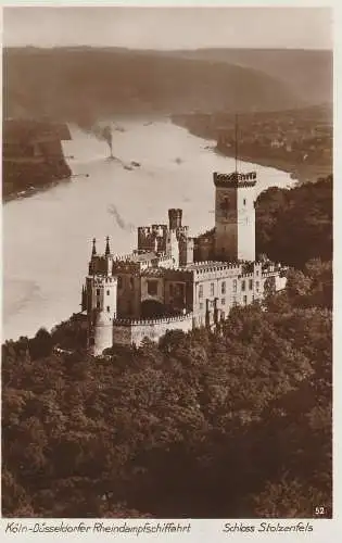 [Ansichtskarte] 5400 KOBLENZ - STOLZENFELS, Schloß Stolzenfels, Verlag Kratz # 52. 