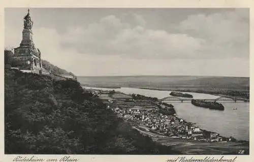[Ansichtskarte] 6220 RÜDESHEIM, Niederwalddenkmal, Verlag Kratz # 28. 