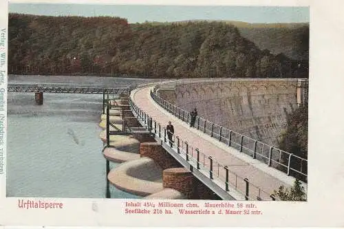 [Ansichtskarte] 5372 GEMÜND, Urfttalsperre, frühe Karte, coloriert. 