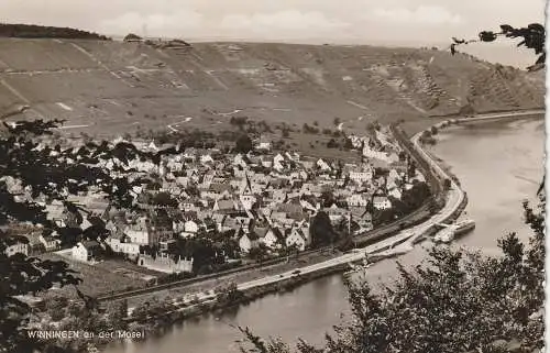 [Ansichtskarte] 5406 WINNINGEN, Blick über die Mosel, 1965. 