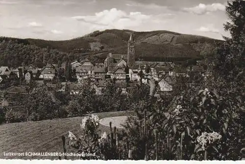 [Ansichtskarte] 5948 SCHMALLENBERG, Blick auf den Ort, 1962. 