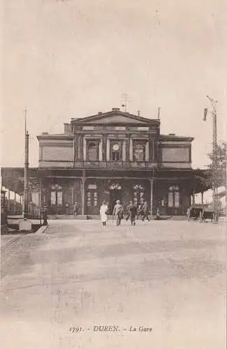 [Ansichtskarte] 5160 DÜREN, Bahnhof / La Gare, 1928. 