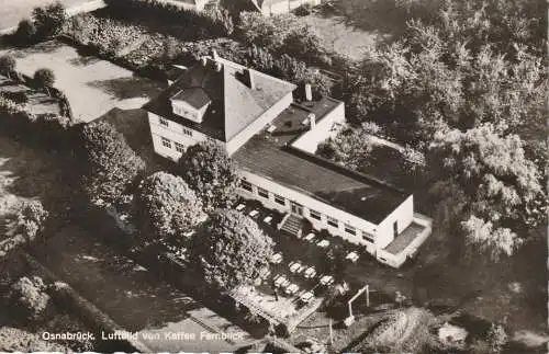 [Ansichtskarte] 4500 OSNABRÜCK - BERNINGSHÖHE, Kaffeehaus Fernblick, Luftaufnahme. 